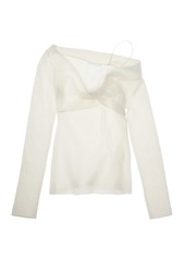 Helmut Lang Bungee Off-The-Shoulder Sweater