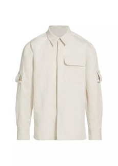 Helmut Lang Cotton & Linen-Blend Button-Front Shirt
