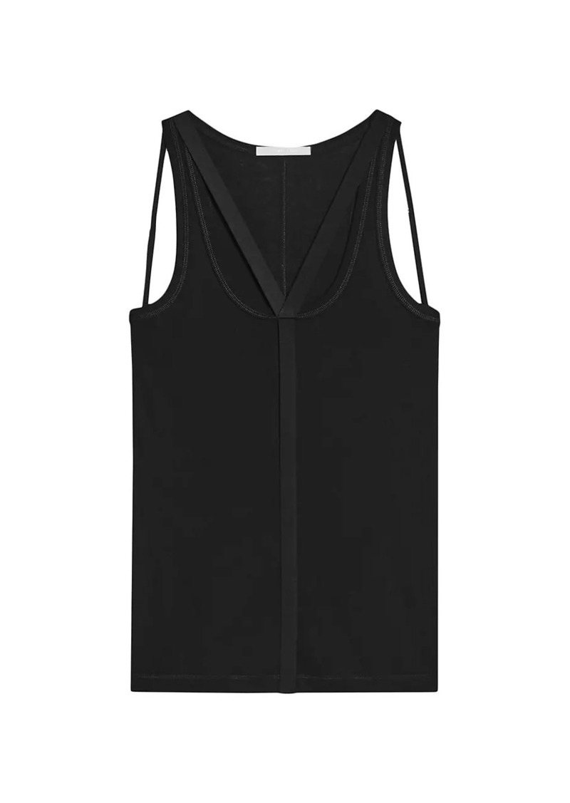 Helmut Lang Cotton-Blend Racerback Tank Top