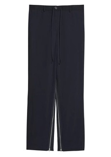 Helmut Lang Cotton-Blend Wide-Leg Zip Pants