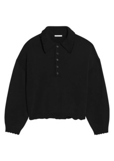Helmut Lang Cotton Long-Sleeve Polo Shirt