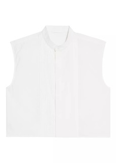 Helmut Lang Cotton Sleeveless Tuxedo Shirt