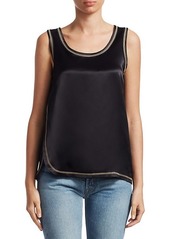 Helmut Lang Cover-Stitch Sleeveless Top