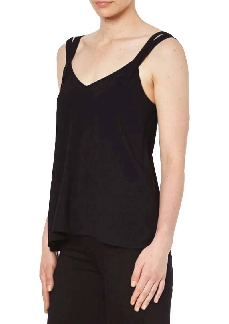 Helmut Lang Crepe Double Strap Cami In Black