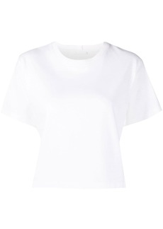 Helmut Lang cropped embossed-logo T-shirt
