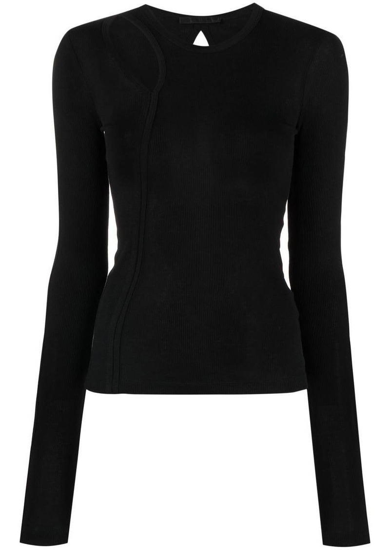 Helmut Lang cut-out knitted top