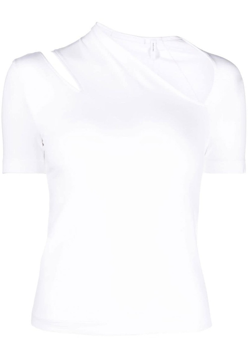 Helmut Lang cut-out short-sleeved top