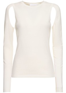 Helmut Lang Cutout Cotton Crew Top