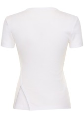 Helmut Lang Cutout Cotton Jersey T-shirt