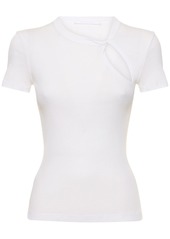 Helmut Lang Cutout Cotton Jersey T-shirt