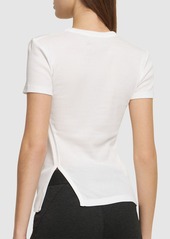 Helmut Lang Cutout Cotton Jersey T-shirt