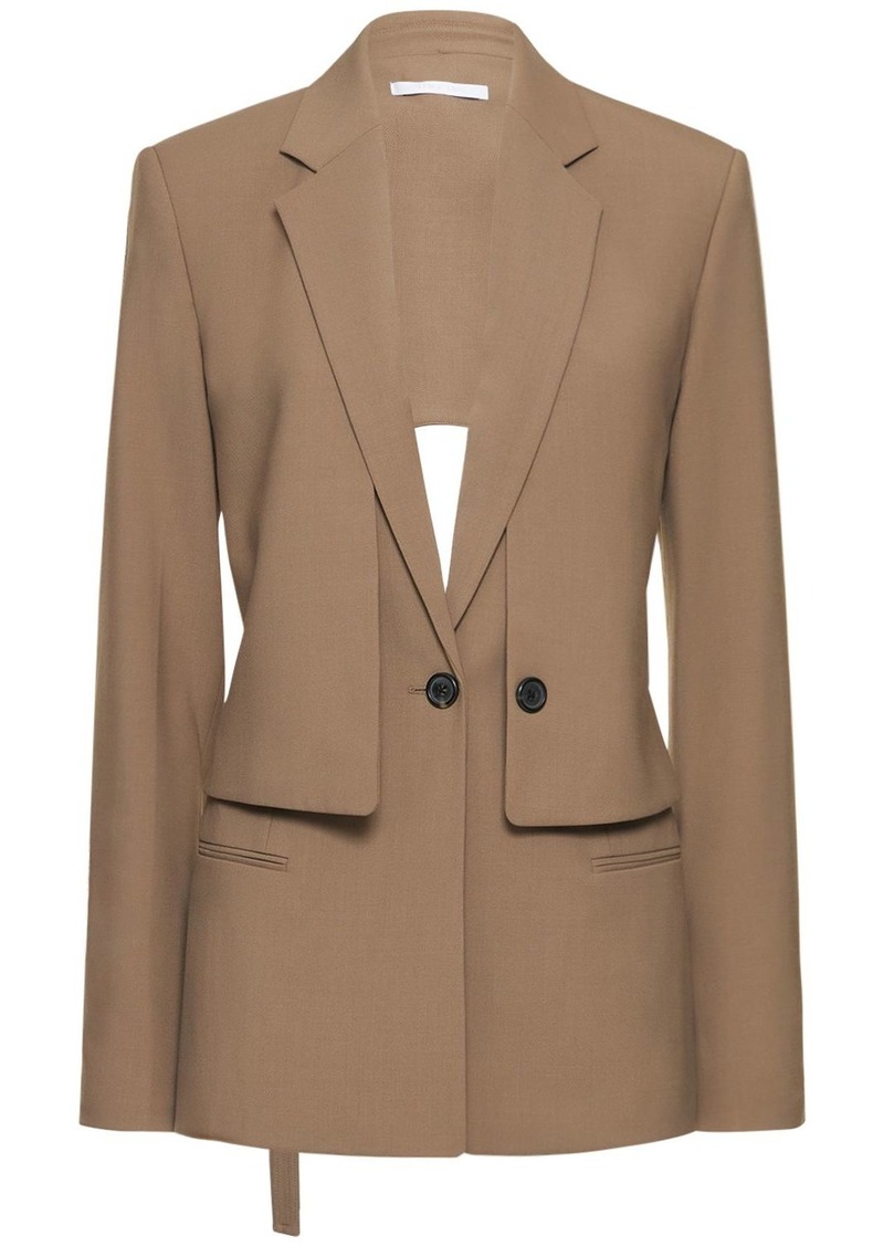 Helmut Lang Cutout Stretch Wool Blazer