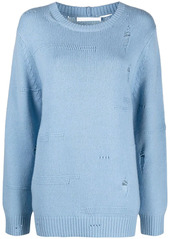 Helmut Lang distressed knitted jumper