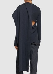 Helmut Lang Draped Rib Knitted Top