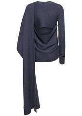 Helmut Lang Draped Rib Knitted Top