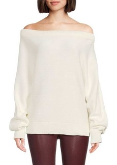 Helmut Lang Drawstring Off-Shoulder Sweater