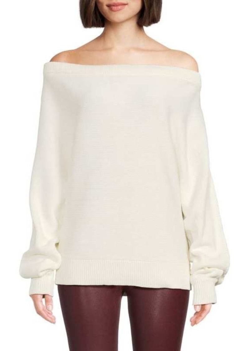 Helmut Lang Drawstring Off-Shoulder Sweater