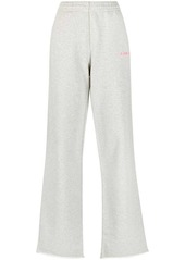 Helmut Lang embroidered-logo flared trousers