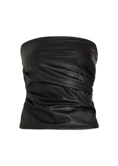 Helmut Lang Faux Leather Tube Top