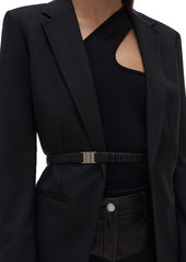Helmut Lang Fitted Wool Blazer with Belt