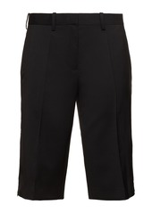 Helmut Lang Flat Front Wool Shorts