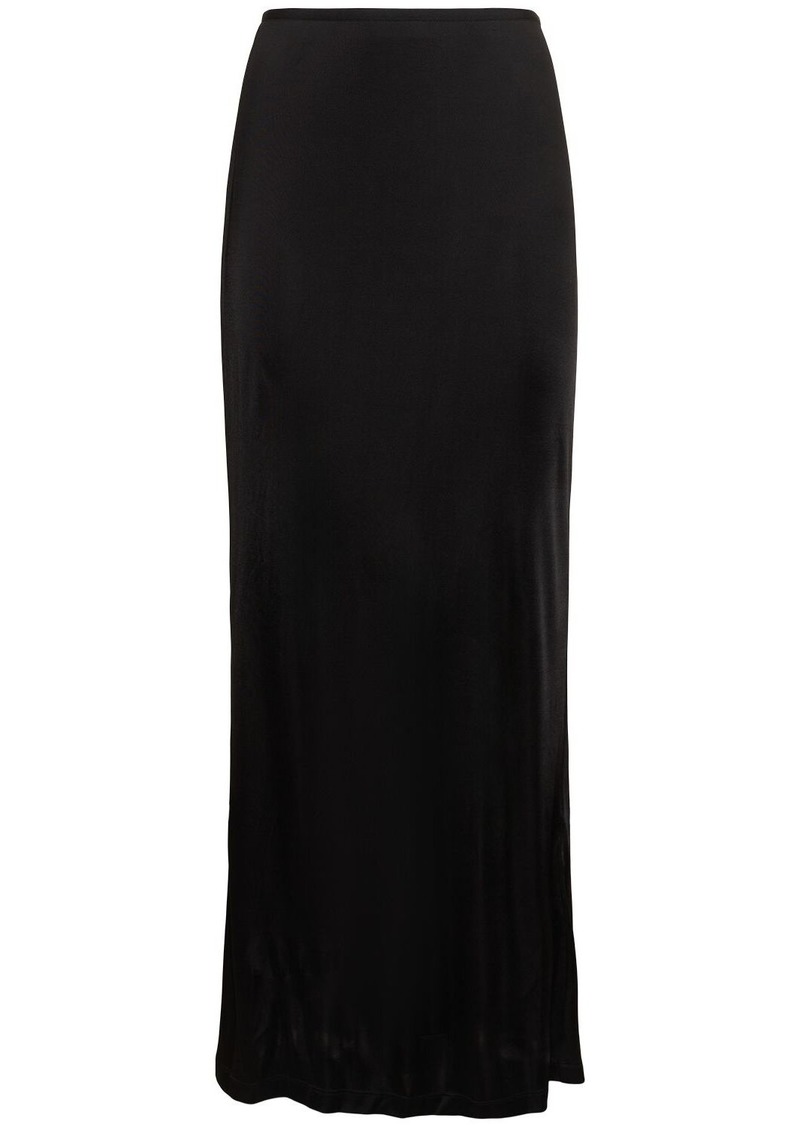 Helmut Lang Fluid Jersey Long Skirt