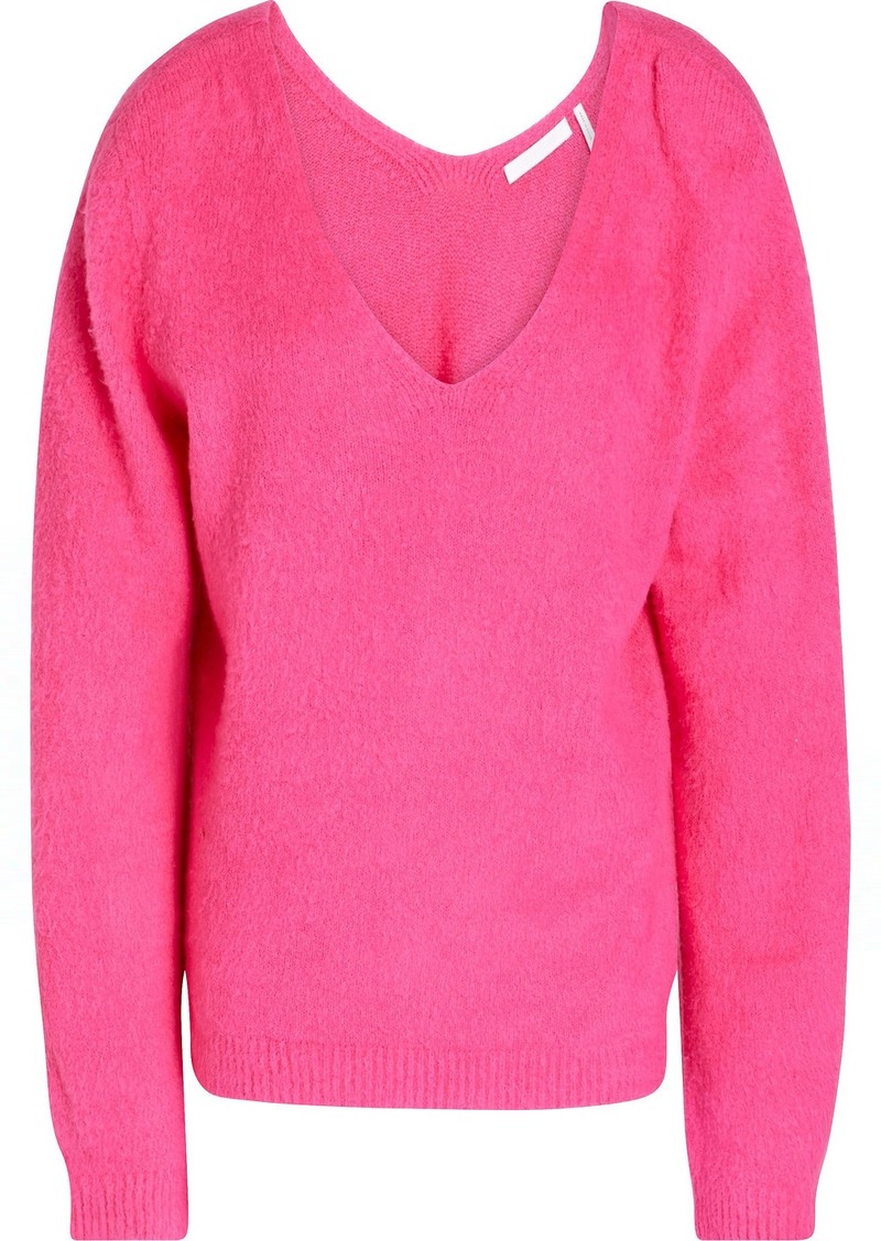 Helmut Lang - Brushed cotton-blend sweater - Pink - XS