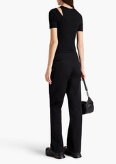 Helmut Lang - Cutout cotton-jersey top - Black - L