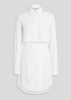Helmut Lang - Cutout cotton-poplin mini shirt dress - White - S