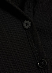 Helmut Lang - Cutout ribbed jersey shirt dress - Black - XS