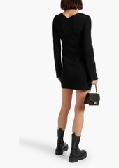 Helmut Lang - Cutout ribbed-knit mini dress - Black - XS