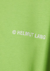 Helmut Lang - Embroidered French cotton-blend terry sweatshirt - Green - XL