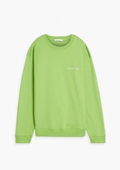 Helmut Lang - Embroidered French cotton-blend terry sweatshirt - Green - XL