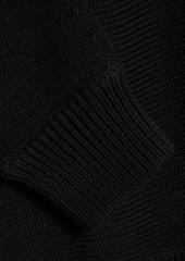 Helmut Lang - Gathered cotton-blend sweater - Black - XS