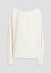 Helmut Lang - Gathered cotton-blend sweater - Black - XS