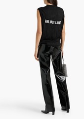 Helmut Lang - Jacquard-knit merino wool-blend top - Black - XXXS