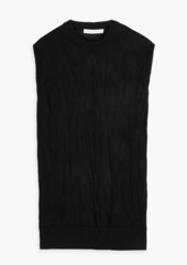 Helmut Lang - Jacquard-knit merino wool-blend top - Black - XXXS