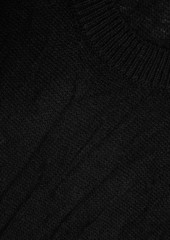 Helmut Lang - Jacquard-knit merino wool-blend top - Black - XXXS