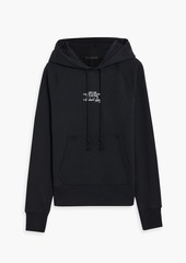 Helmut Lang - Printed French cotton-terry hoodie - Black - XS