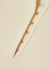 Helmut Lang - Off-the-shoulder ribbed-knit top - White - L