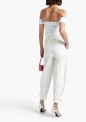 Helmut Lang - Off-the-shoulder ribbed-knit top - White - XS