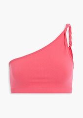 Helmut Lang - One-shoulder twisted stretch-jersey bra top - Pink - XS/S