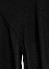 Helmut Lang - One-shoulder draped jersey mini dress - Black - L