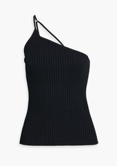 Helmut Lang - One-shoulder ribbed-knit top - Black - M