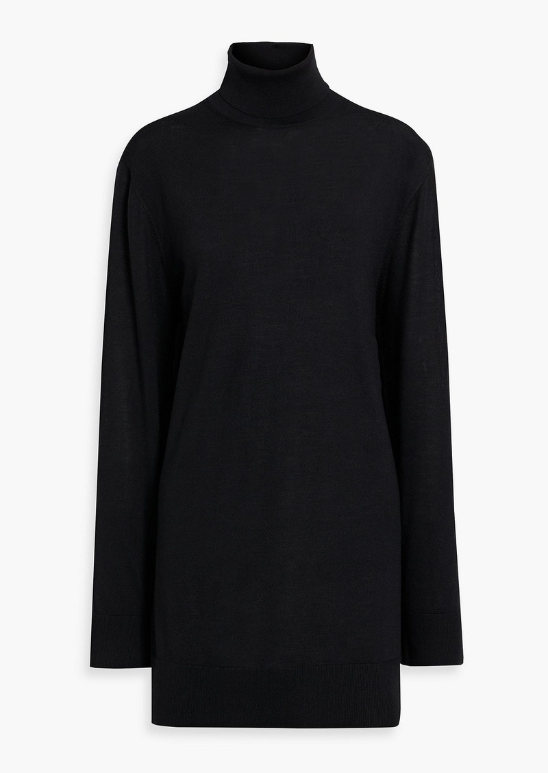 Helmut Lang - Oversized wool-blend turtleneck sweater - Black - XXS