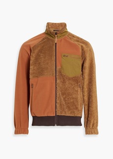 Helmut Lang - Patchwork-effect faux shearling and cotton-blend fleece jacket - Brown - XXS