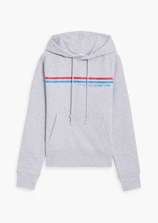 Helmut Lang - Printed French cotton-terry hoodie - Gray - XXS