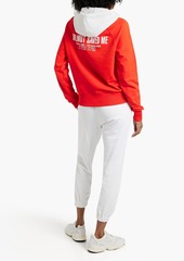 Helmut Lang - Printed French cotton-terry hoodie - Red - XS