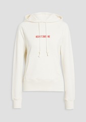 Helmut Lang - Printed French cotton-terry hoodie - White - XS