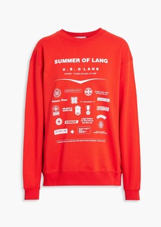 Helmut Lang - Printed French cotton-terry sweatshirt - Red - XS